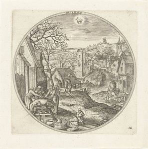 desember De tolv månedene (serietittel) av Adriaen Collaert