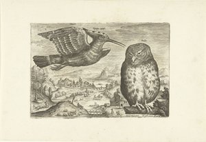 Noen fugler i et landskap Fugler (serietittel) Avivm vivae (serietittel) av Adriaen Collaert