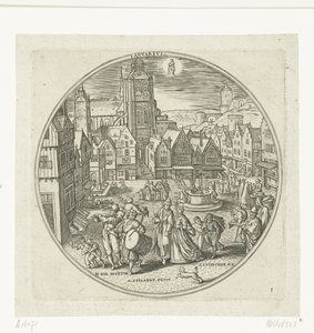 Januar Ianvarivs (tittel på objekt) The Twelve Months (serietittel) av Adriaen Collaert