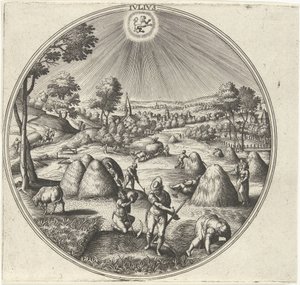 juli Ivlivs (tittel på objekt) De tolv månedene (serietittel) av Adriaen Collaert