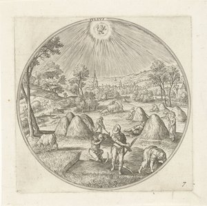 juli Ivlivs (tittel på objekt) De tolv månedene (serietittel) av Adriaen Collaert