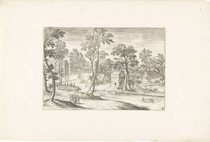 Landskap med Emmausreisende Landskap rundt Antwerpen (serietittel) av Adriaen Collaert