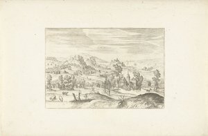 Landskap med en bekk Landskap rundt Antwerpen (serietittel) av Adriaen Collaert
