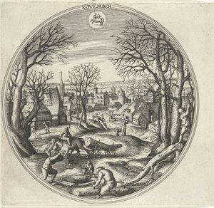 november De tolv månedene (serietittel) av Adriaen Collaert