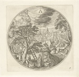 september De tolv månedene (serietittel) av Adriaen Collaert