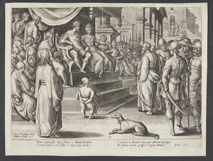 St. Paulus før Festus og Agrippa av Adriaen Collaert