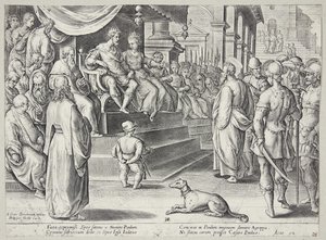 St. Paulus før Festus og Agrippa av Adriaen Collaert