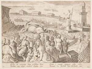 Hvaljakt av keiser Claudius i havnen i Ostia, pl. 19 i serien Game, Birds and Fish