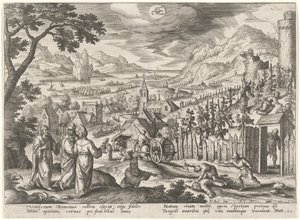 Lignelsen om de urettferdige ektemennene av Adriaen Collaert after Hans Bol