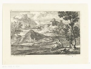 Landskap med slott av Adriaen Frans Boudewyns