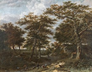 Landskap med jegere av Adriaen Hendricksz. Verboom