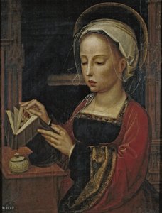 Maria Magdalena som leser av Adriaen Isenbrandt or Isenbrant