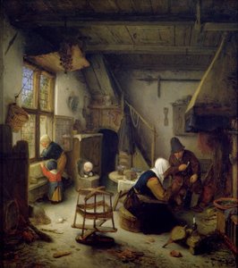 En bondefamilie hjemme, 1661