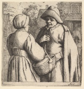 Samtale i gaten, 1610-85. av Adriaen Jansz. van Ostade