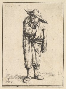 Bonde svøpt i sin kappe, 1610-85. av Adriaen Jansz. van Ostade