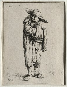 Bonde med hånden i kappen. av Adriaen Jansz. van Ostade