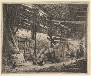 Låven, 1647. av Adriaen Jansz. van Ostade