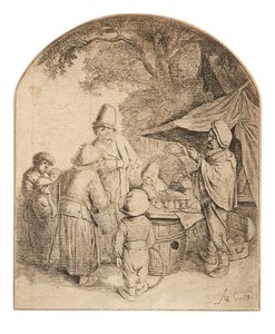 Kvaksalveren (etsing) av Adriaen Jansz. van Ostade