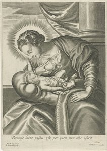 Maria mater Kristusbarnet av Adriaen Lommelin (attributed to workshop of)