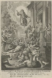 H. Franciscus van Paola geneest de zieken St. Francis de Paula, grunnlegger av Mindreordenen (tittel på objekt)