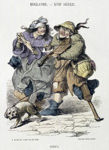 Gueux spiller gatemusikk, Holland, XVII. århundre. av Adriaen Pietersz van de (after) Venne