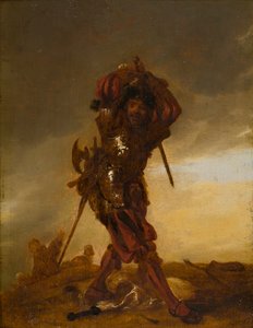 A Swiss soldier : A Mercenary, ca. 1609-62 (olje på panel) av Adriaen Pietersz. van de Venne