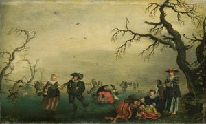 Skøyteløpere av Adriaen Pietersz van de Venne