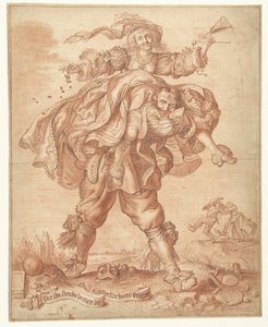 Det kreves sterke ben for å bære luksus "Det krever sterke ben å bære luksus" av Adriaen Pietersz van de Venne