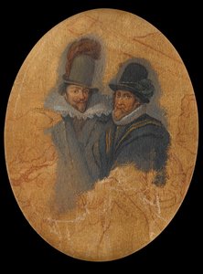 Portrett av prinsene Maurits (1567-1625) og Frederik Hendrik (1584-1647) av Adriaen Pietersz van de Venne