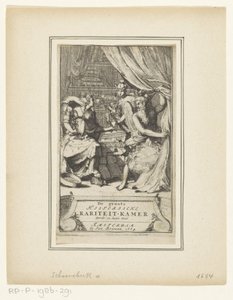 Allegorisk representasjon med Faderens Tid, Merkur og Visdom The Great Historical Room of Curiosity, tredje og siste bind (tittel på objekt) Tittelside for: Simon de Vries, The noblest time discount of the knowledgeable minds, or The great historical rar av Adriaen Schoonebeek