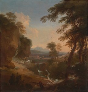 Landskap med fjerne fjell, ca. 1698.