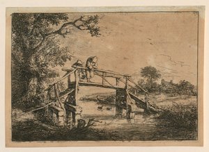 Fiskere på broen av Adriaen van Ostade