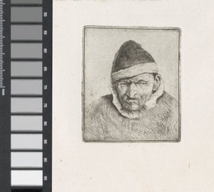 Byste av en bonde med pelslue av Adriaen van Ostade