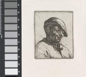 Byste av en smilende bonde av Adriaen van Ostade
