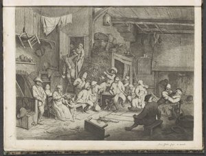 Dans på vertshuset av Adriaen van Ostade