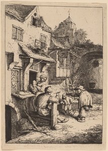 Pukkelrygget spelemann av Adriaen van Ostade
