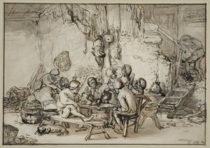 Interiør i en kro av Adriaen van Ostade