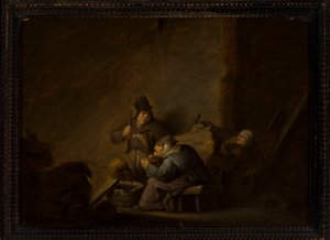Sjangerscene i et interiør av Adriaen van Ostade