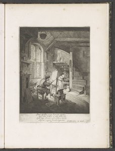 Maler i atelieret sitt av Adriaen van Ostade
