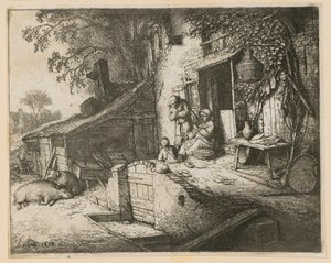 Spinnerske av Adriaen van Ostade