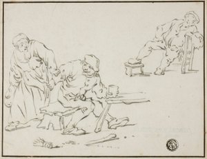 Taverna scene av Adriaen van Ostade