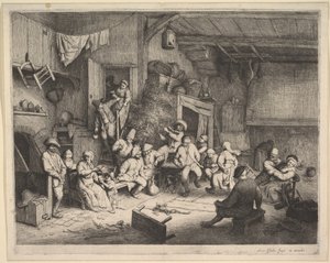 Dansen på vertshuset av Adriaen van Ostade