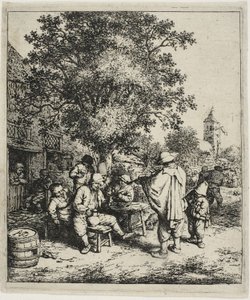 Spillemannen og Hurdy-Gurdy Boy av Adriaen van Ostade