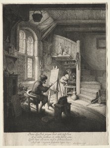 Malerens atelier av Adriaen van Ostade