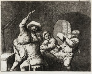 Bøndenes krangel av Adriaen van Ostade