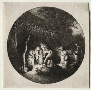 The Pigkillers av Adriaen van Ostade