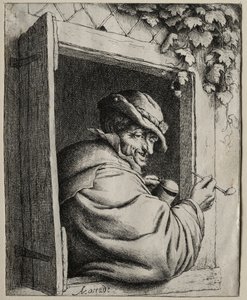 Røykeren ved vinduet av Adriaen van Ostade