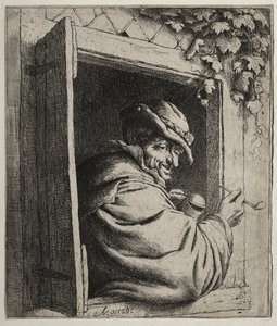 Røykeren ved vinduet av Adriaen van Ostade