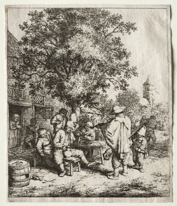 Spelemannen og sløyfegutten av Adriaen van Ostade