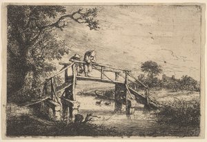 To fiskere på en bro, 1647. av Adriaen van Ostade